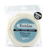 Knitlon Nylon Knitting Ribbon,Cream, 90m x 25mm